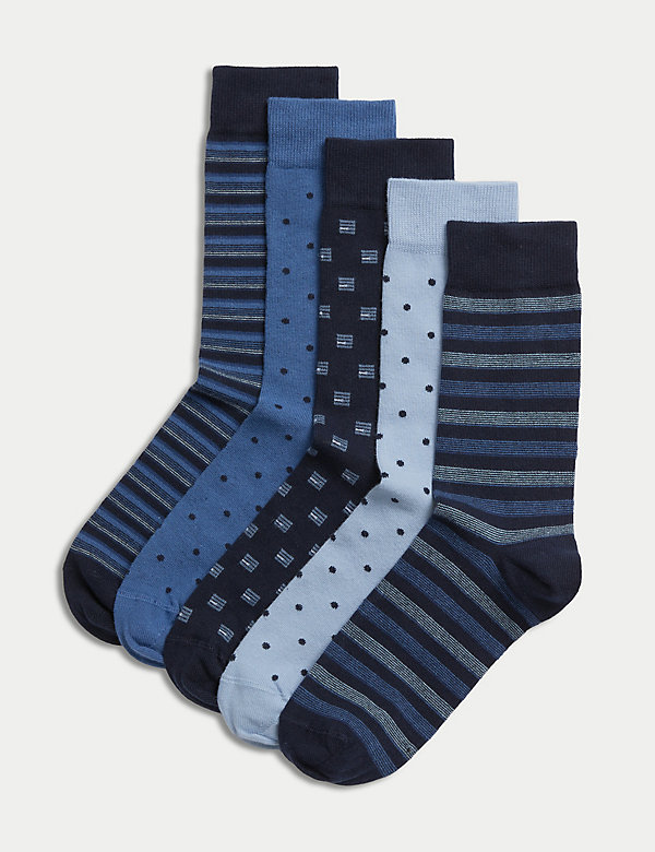 5 paar katoenrijke sokken met Cool & Fresh™ - BE