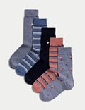 5&nbsp;párů ponožek v&nbsp;různém provedení Cool & Fresh™, s&nbsp;vysokým podílem bavlny