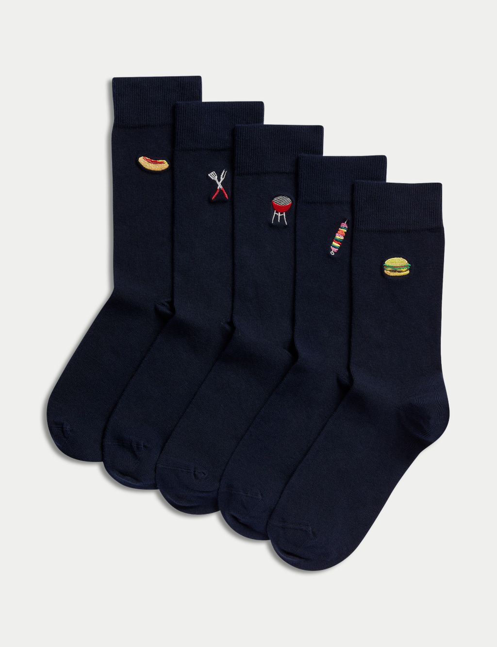 5pk Cool & Fresh™ BBQ Cotton Rich Socks