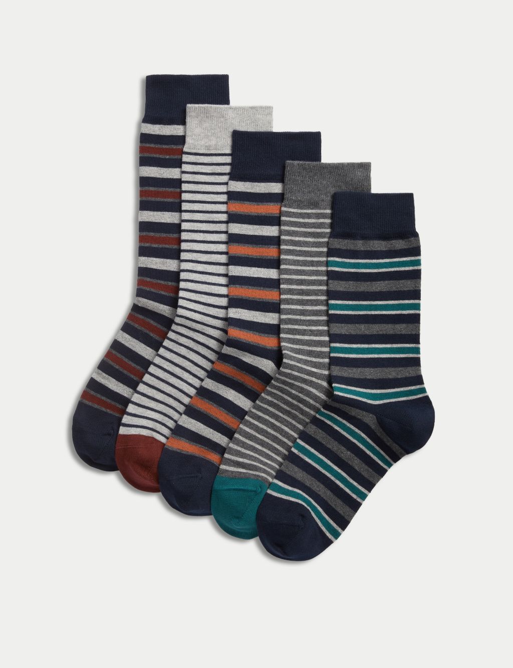 5pk Cool & Fresh™ Patterned Cotton Rich Socks