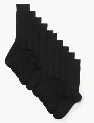 

Mens M&S Collection 10er-Pack gepolsterte Cool & Fresh™-Socken - Black, Black