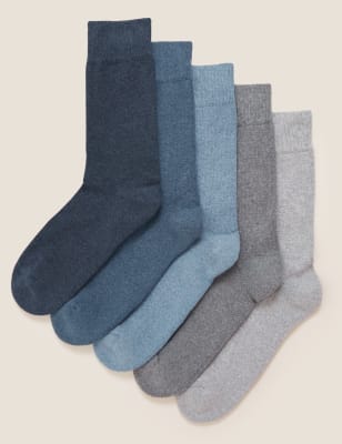  Lot de 5 paires de chaussettes à semelle matelassée - Blue Mix