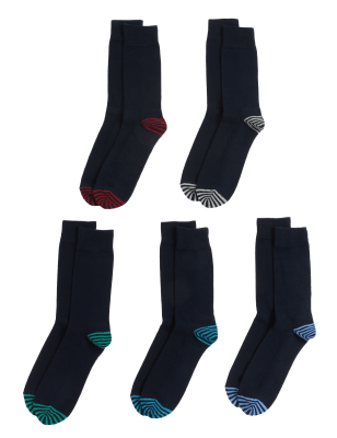 

Mens M&S Collection 5pk Cool & Fresh™ Cotton Rich Socks - Black Mix, Black Mix
