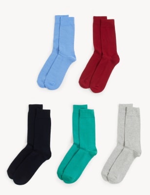 

Mens M&S Collection 5pk Cool & Fresh™ Cotton Rich Socks - Multi, Multi