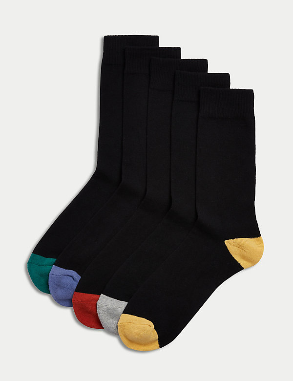 5er-Pack gepolsterte Socken mit hohem Baumwollanteil und Cool & Fresh™ - AT