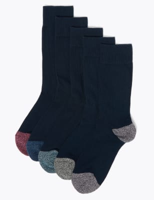 

Mens M&S Collection 5pk Cool & Fresh™ Cushioned Socks - Navy Mix, Navy Mix