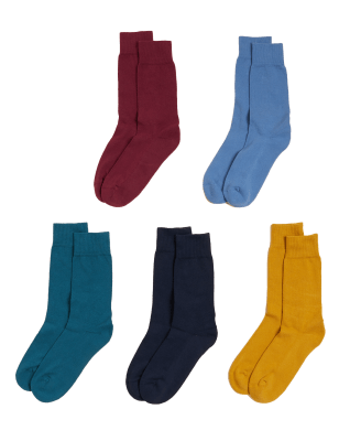 

Mens M&S Collection 5pk Cool & Fresh™ Assorted Cushioned Socks - Multi, Multi