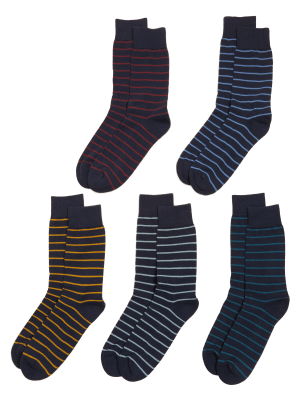 

Mens M&S Collection 5pk Cool & Fresh™ Cushioned Socks - Multi, Multi