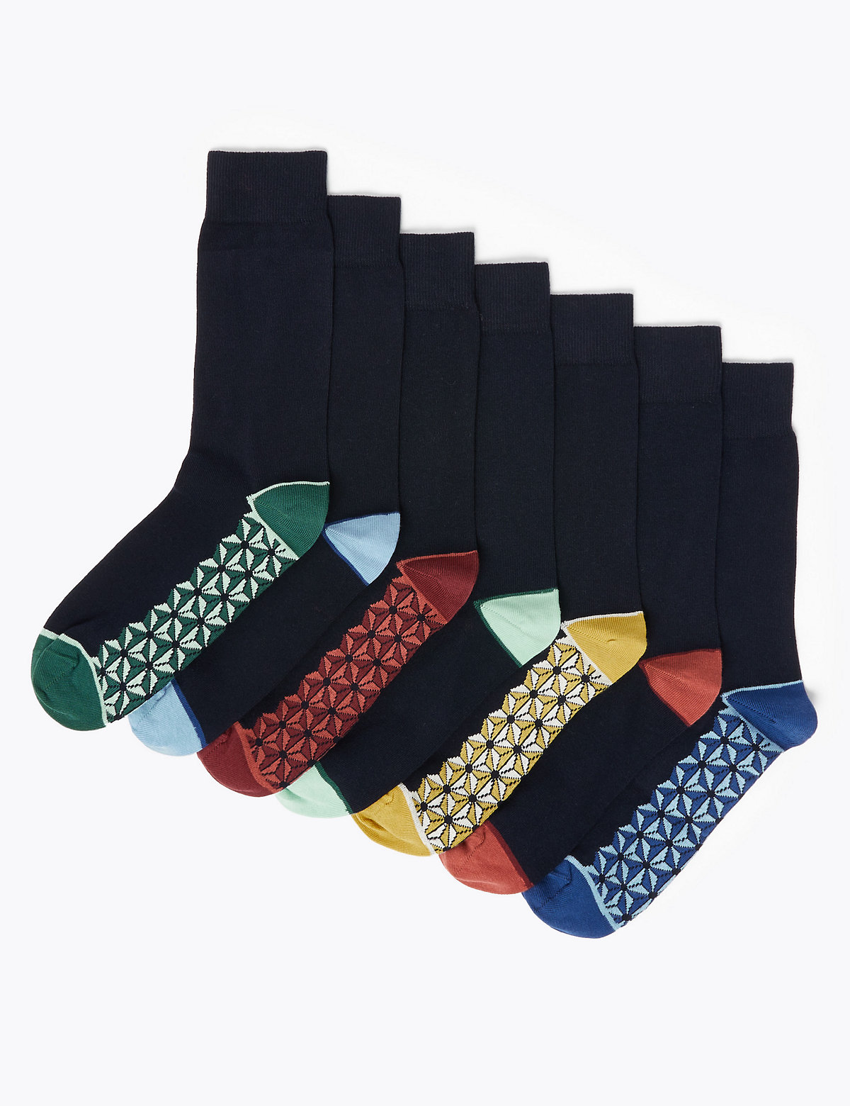 7 Pack Cool & Fresh™ Patterned Socks