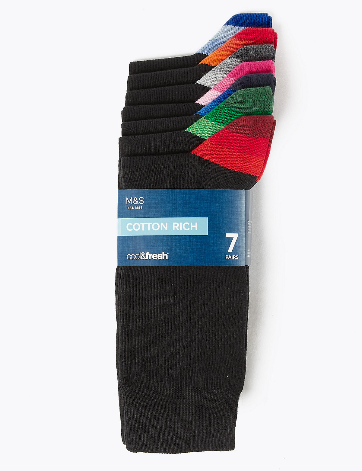 7pk Cool & Fresh™ Striped Socks