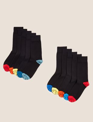 

Mens M&S Collection 10 Pack Cool & Fresh™ Socks - Black Mix, Black Mix