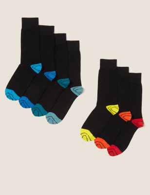 

Mens M&S Collection 7pk Cool & Fresh™ Socks - Black Mix, Black Mix