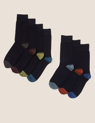 

Mens M&S Collection 7pk Cool & Fresh™ Socks - Navy Mix, Navy Mix