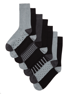 

M&S Collection Pack de 7 pares de calcetines variados Cool & Fresh™Mens - Grey Mix, Grey Mix