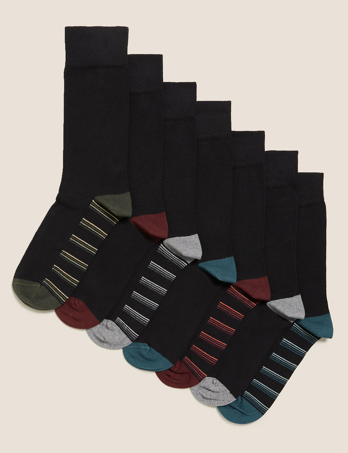 7pk Cool & Fresh™ Stripe Socks