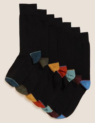 

Mens M&S Collection 7pk Cool & Fresh™ Cotton Rich Socks - Black Mix, Black Mix
