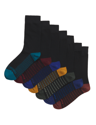 

Mens M&S Collection 7Pk Cool & Fresh™ Assorted Socks - Black Mix, Black Mix