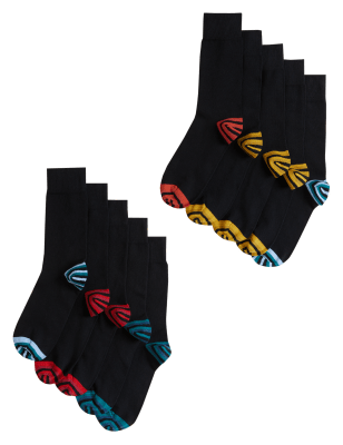 

Mens M&S Collection 10er-Pack Cool & Fresh™-Socken mit hohem Baumwollanteil - Black Mix, Black Mix