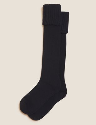 

Mens M&S Collection Wool Welly Socks - Navy, Navy