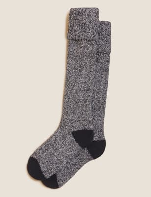 

Mens M&S Collection Wool Welly Socks - Navy Mix, Navy Mix