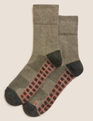 

M&S Collection Pack de 2 pares de calcetines para caminar Freshfeet™Mens - Brown Mix, Brown Mix
