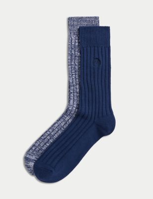 2pk Cotton Rich Boot Socks - CN