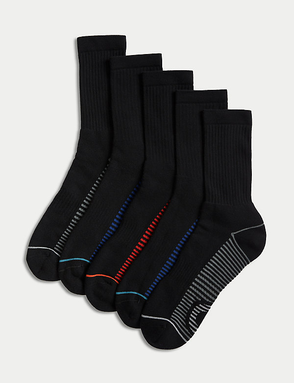 5pk Freshfeet™ Cushioned Sports Socks - NO