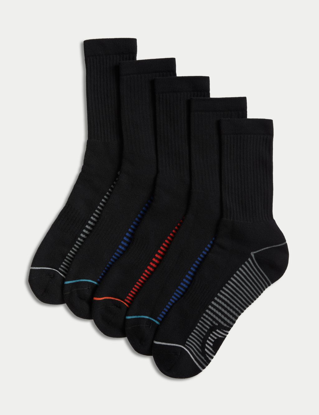 5pk Freshfeet™ Cushioned Sports Socks