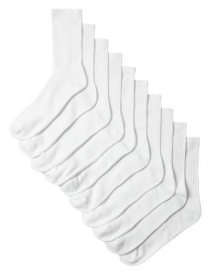 M&S Mens 10pk Cool & Fresh  Cushioned Sports Socks