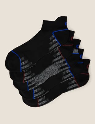 

Mens GOODMOVE 5er-Pack gepolsterte Turnschuhsocken - Black Mix, Black Mix