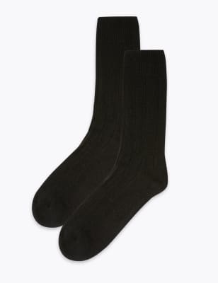 Lot de 2&nbsp;paires de chaussettes chauffantes en laine