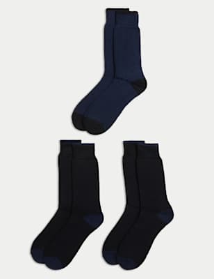 

Mens M&S Collection 3pk Heatgen™ Maximum Warmth Thermal Socks - Navy Mix, Navy Mix