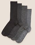 Pack de 4 pares de calcetines acanalados informales