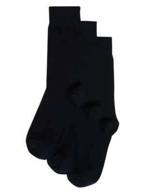 M&S Mens 3pk Organic Cotton Rich Socks