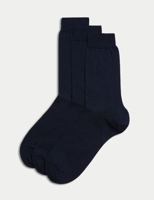 3pk Pure Cotton Socks