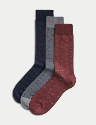 3pk Assorted Cotton Rich Socks