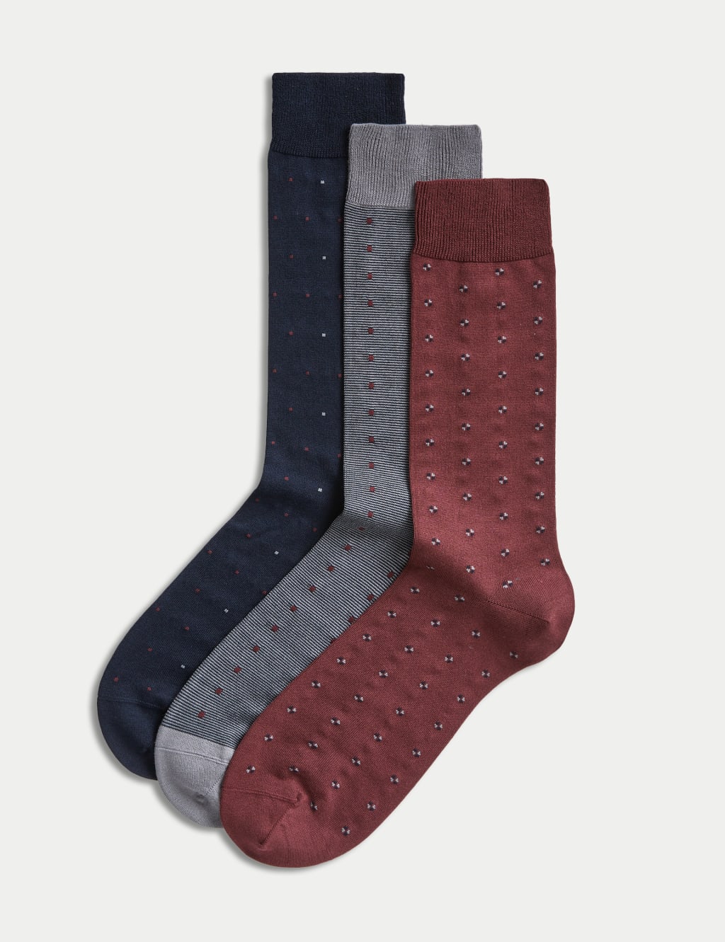 3pk Assorted Cotton Rich Socks image 1