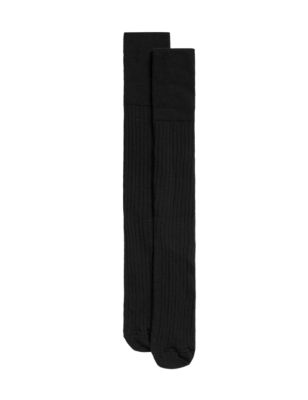

Mens M&S Collection 2pk Lambswool Long Socks - Black, Black