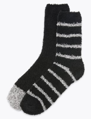 Cool & Fresh&trade;&nbsp;&ndash; Lot de 2&nbsp;paires de chaussettes d'int&eacute;rieur &agrave; rayures