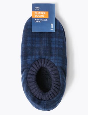 Cool & Fresh&trade;&nbsp;&ndash; Chaussettes d'int&eacute;rieur en polaire &agrave; carreaux