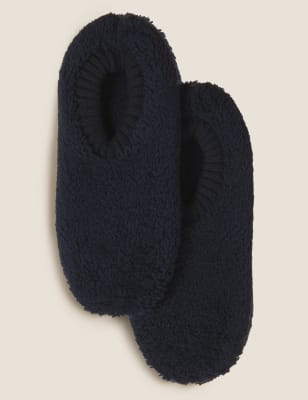 Slipper Socks Fleece Lined Bed Socks for Women Men Fluffy Socks in