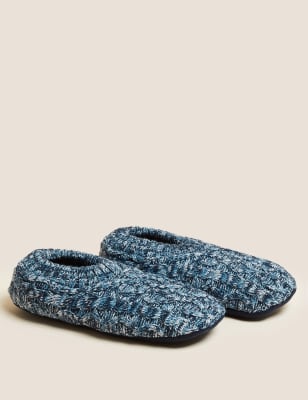 

Mens M&S Collection Chunky Slipper Socks - Blue Mix, Blue Mix
