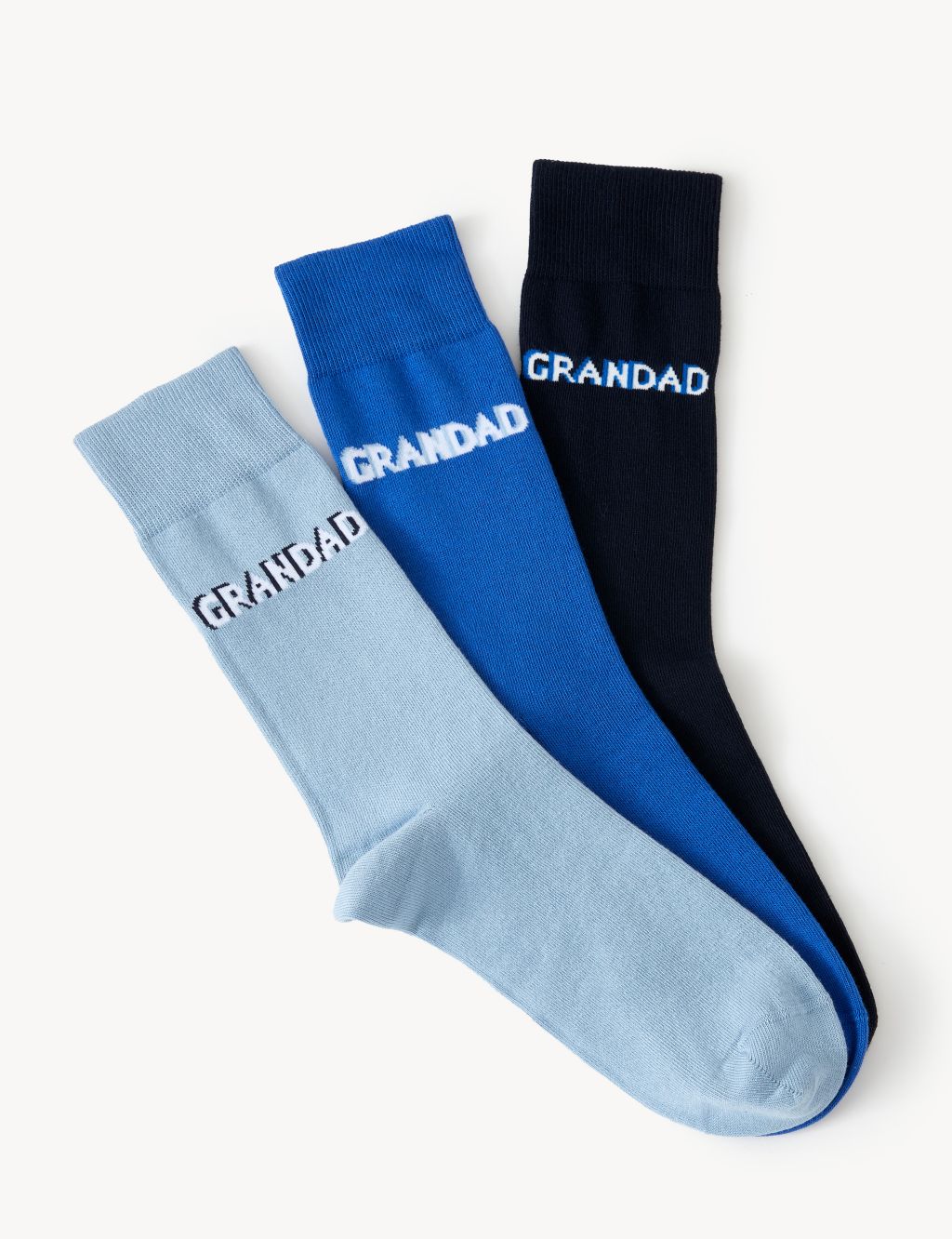 3pk Grandad Slogan Cotton Rich Socks
