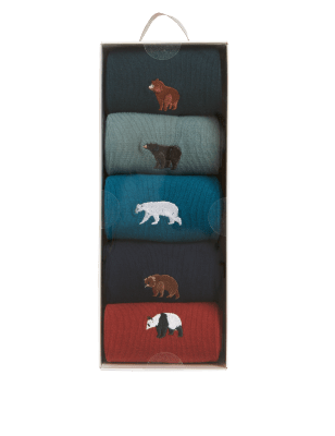 

Mens M&S Collection 5pk Novelty Cotton Rich Socks - Multi, Multi