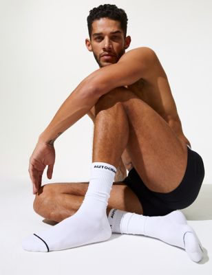 Autograph Men's 2pk Modal Pima Sport Socks - 9-12 - White, White,Black
