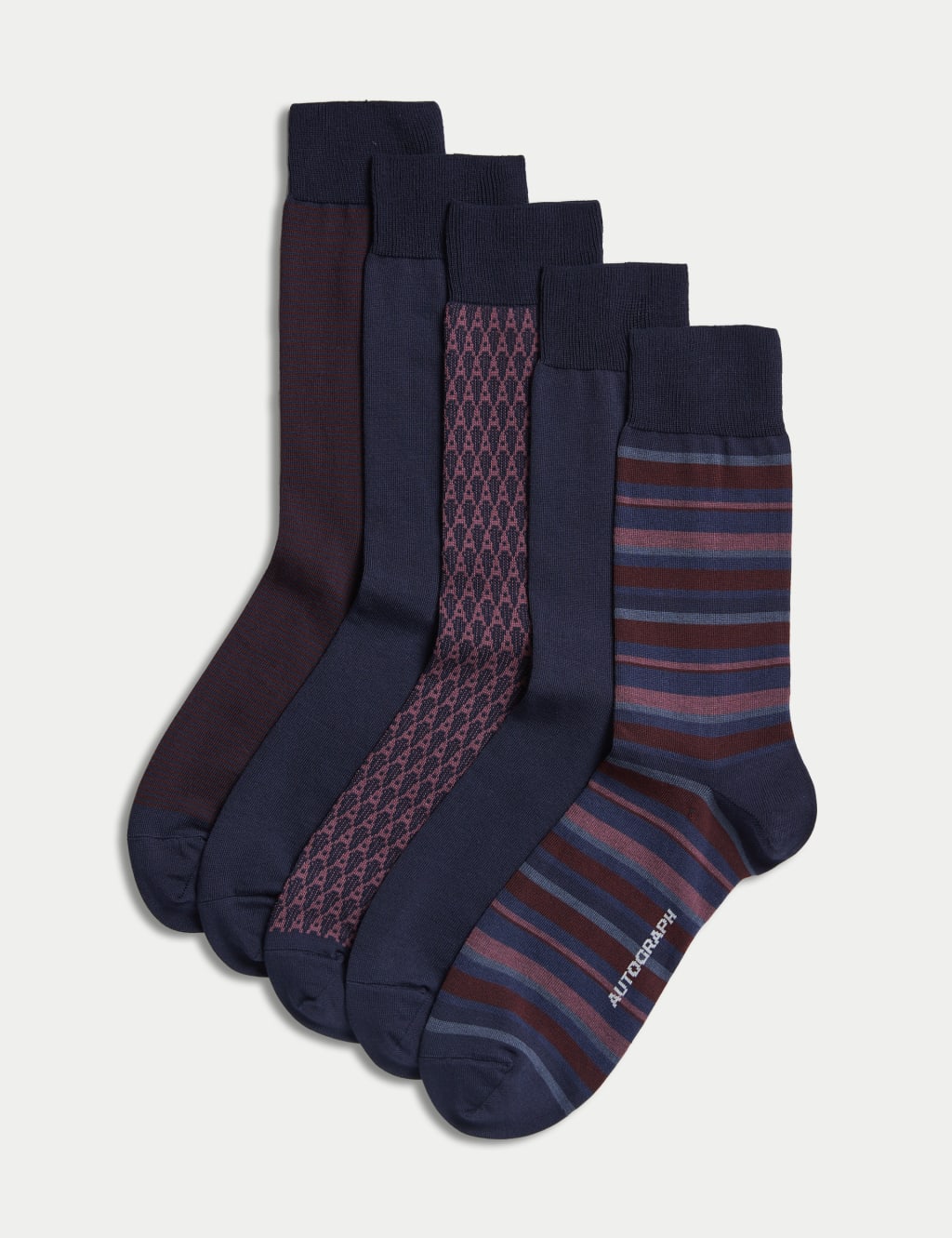 5pk Monogram Socks image 1