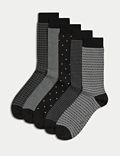 Pack de 5 pares de calcetines de modal de algodón Pima variados