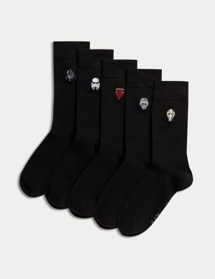 5pk Star Wars Cotton Rich Socks