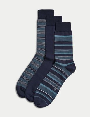 3pk Assorted Modal Pima Cotton Socks - ES