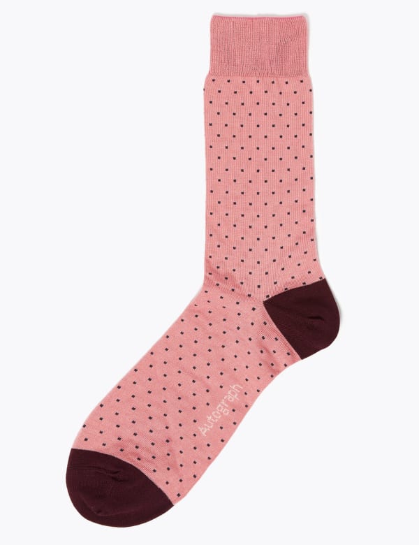 Polka Dot Modal Pima Cotton Socks